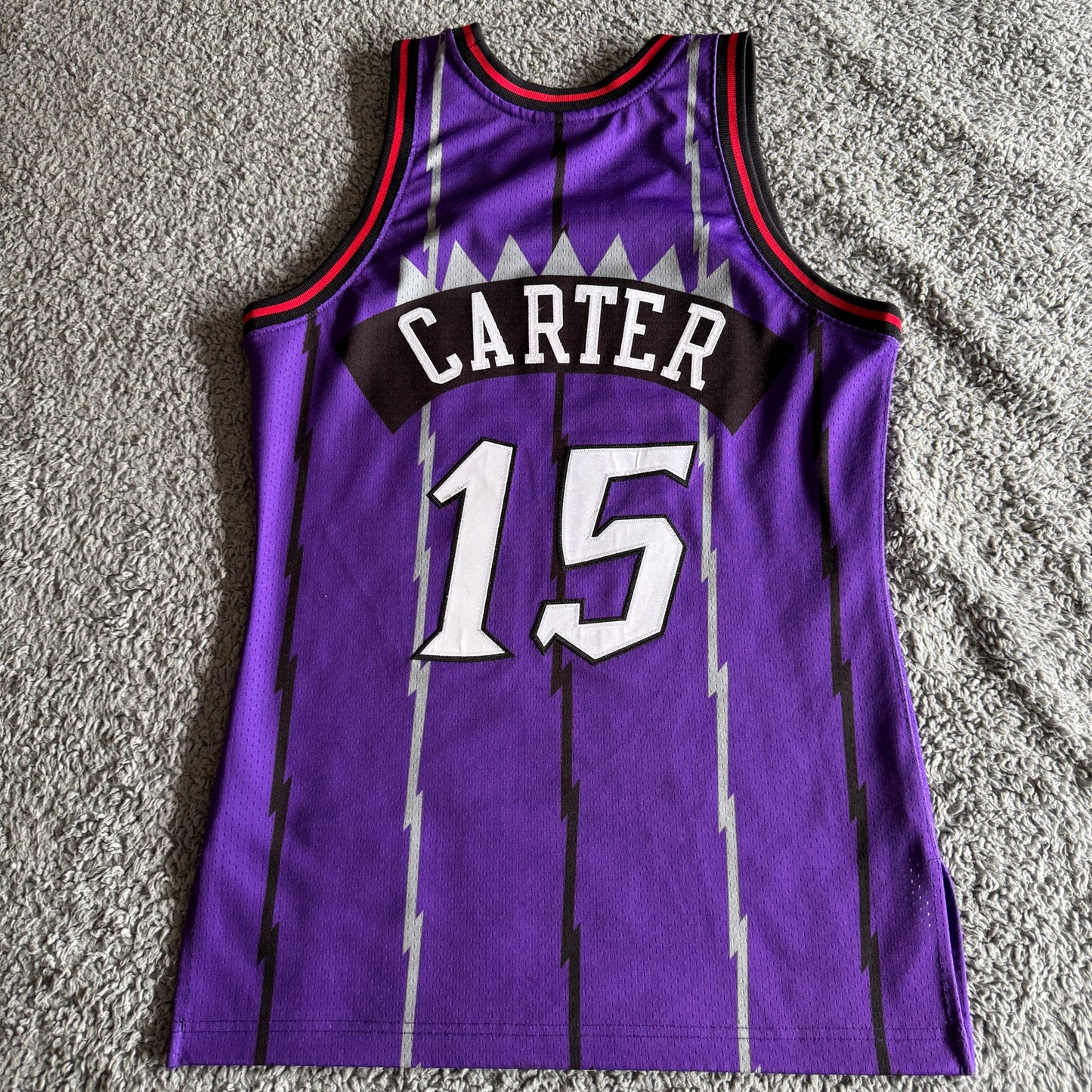 100% Authentic Vince Carter Mitchell Ness 98 99 Raptors Jersey Size 36 S Mens