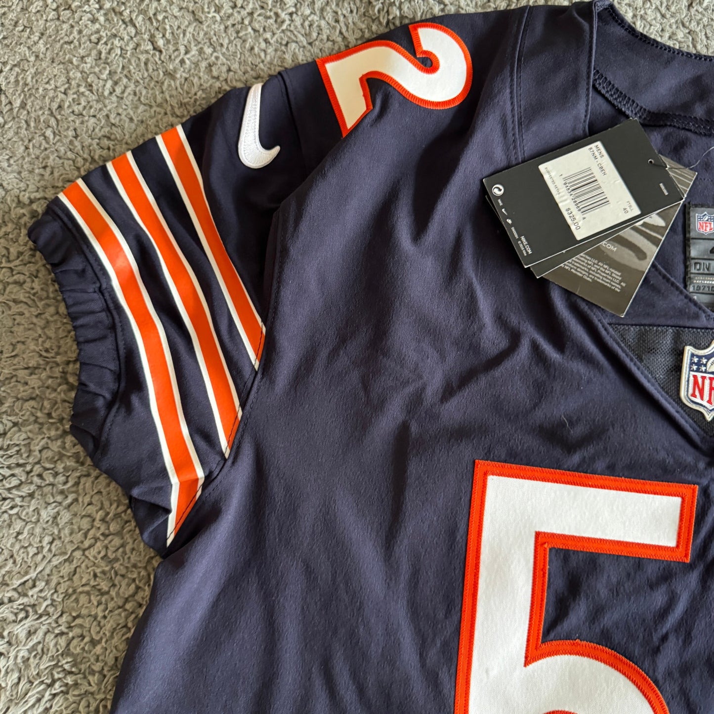 NWT Nike Khalil Mack NFL Chicago Bears Nike Vapor Elite Navy Jersey Men 40 M