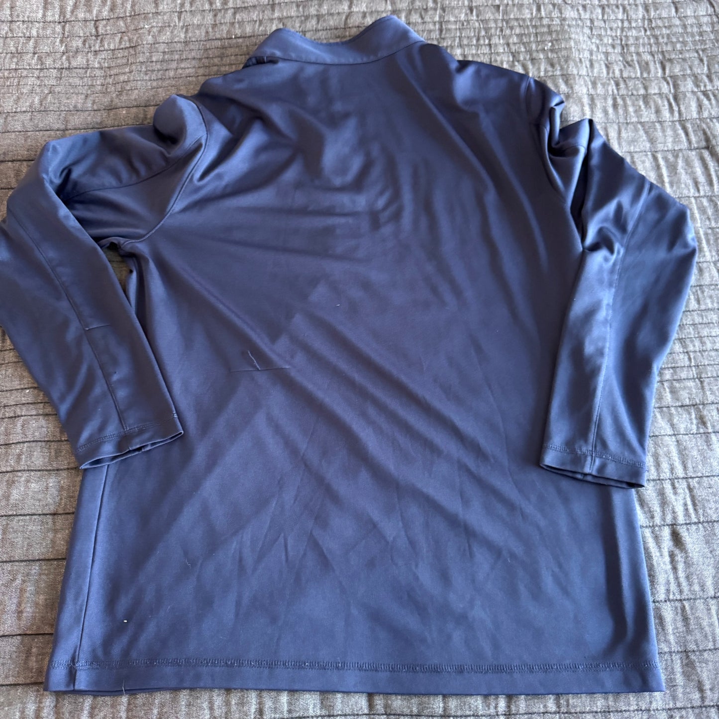 Majestic Cool Base NFL Tennessee Titans Blue Logo 1/4 Zip Pullover Jacket Mens L