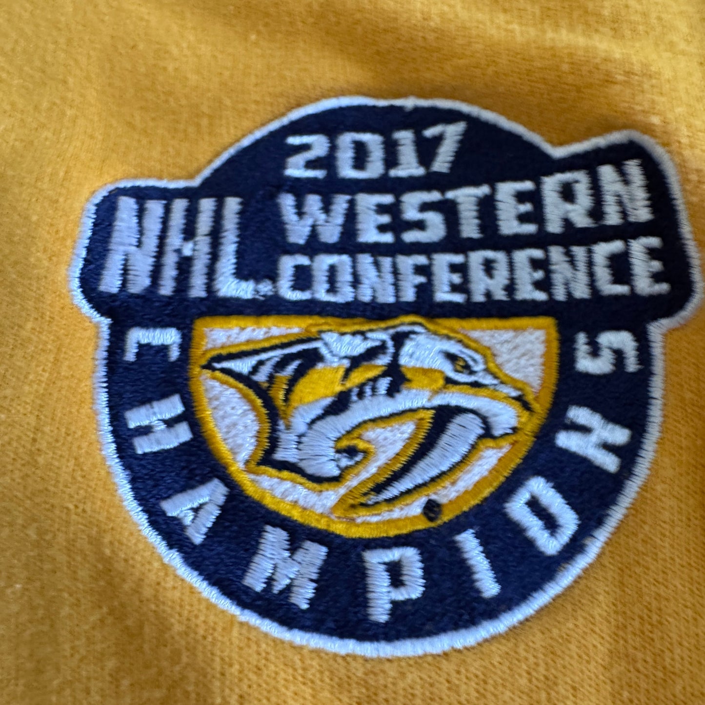 NWOT 2017 Atingua NHL Nashville Predators Gold Full Zip Hoodie Sweatshirt Mens S