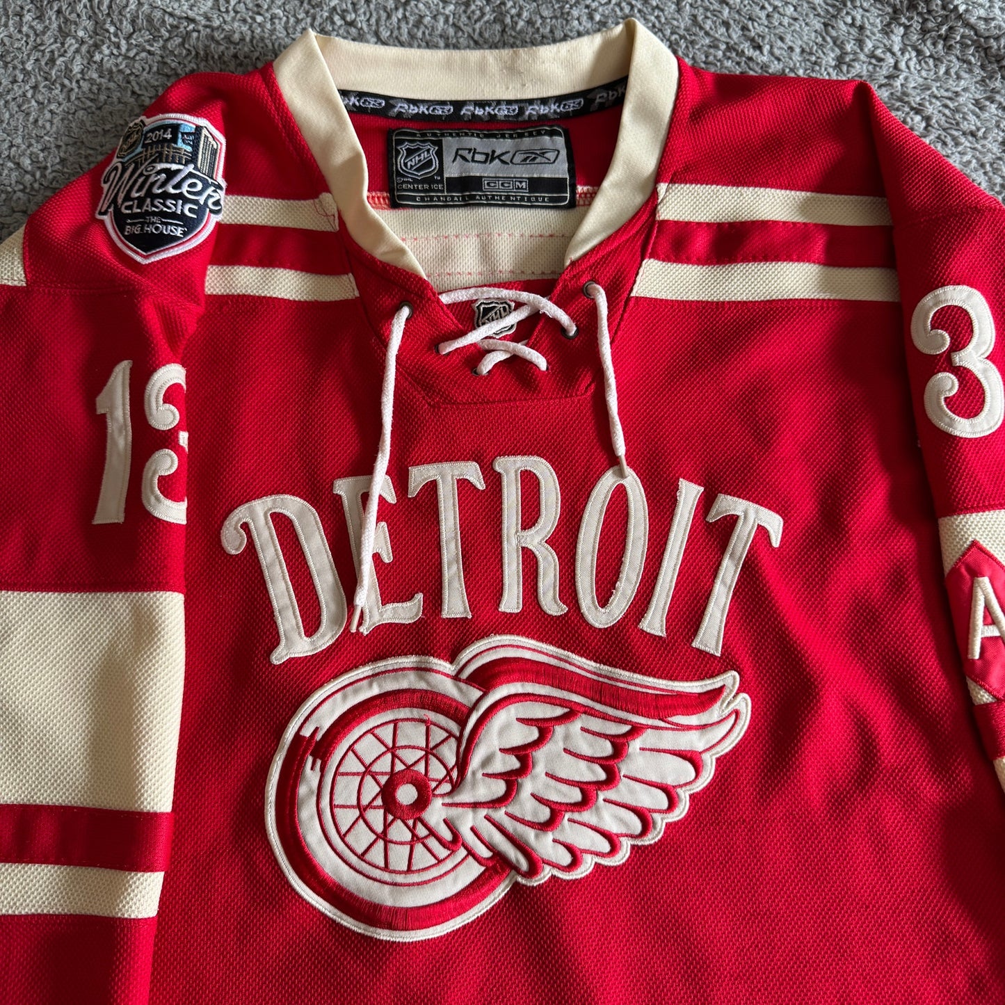 Reebok Pavel Datsyuk NHL Detroit Red Wings 2014 Winter Classic Jersey Y-XL