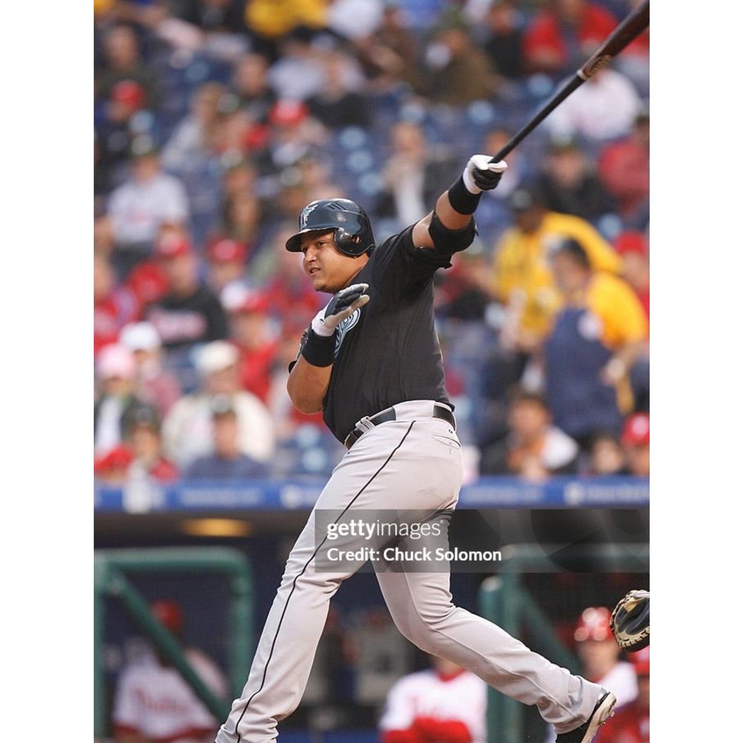 Autographed Miguel Cabrera MLB Florida Marlins Black Jersey SGA Youth XL Mens S