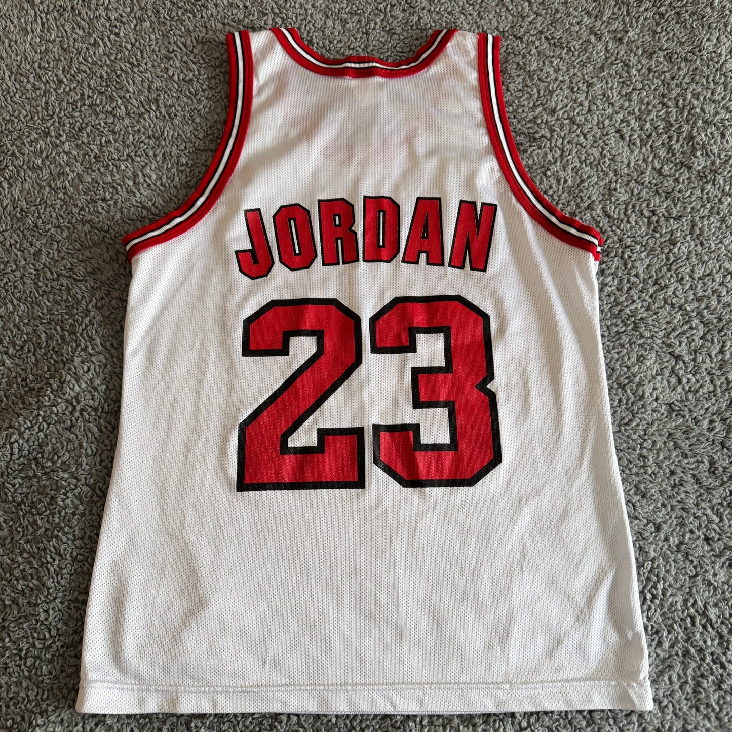 Vintage Champion Authentic Michael Jordan NBA Chicago Bulls White Jersey Mens 40
