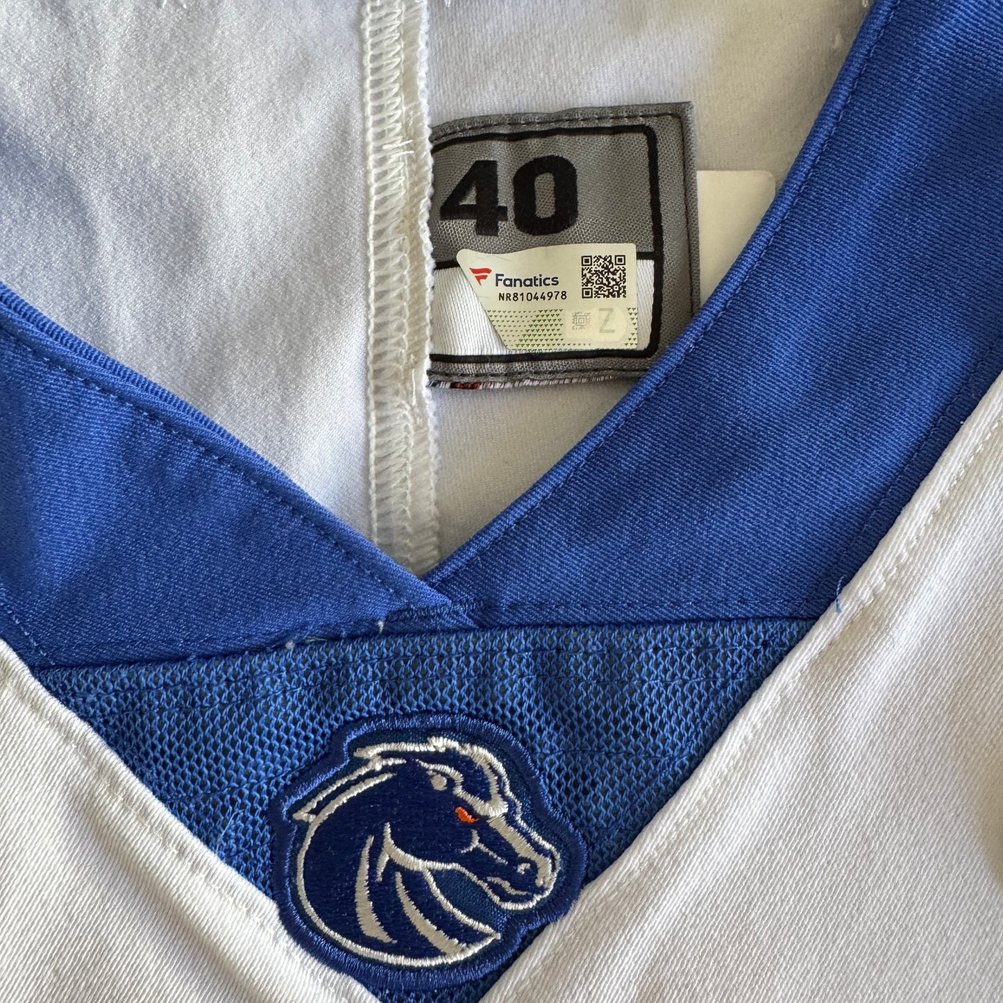 Nike Game Used Boise State Broncos NCAA Football #31 White Jersey 40 MWC w/COA