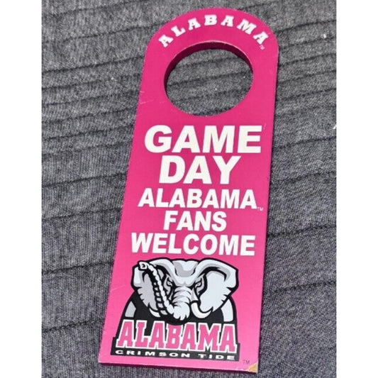 NCAA Alabama Crimson Tide Game Day Door Sign Hanger w logo Dorm Bed Room Office