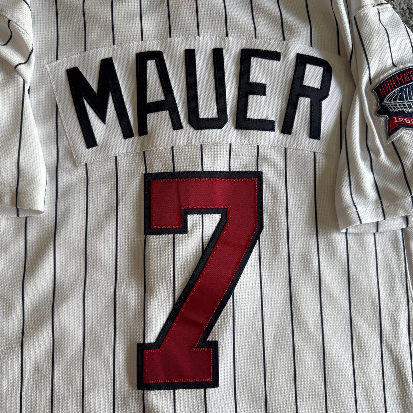 100% Authentic 2009 Mitchell & Ness Joe Mauer MLB Minnesota Twins Jersey 40-M