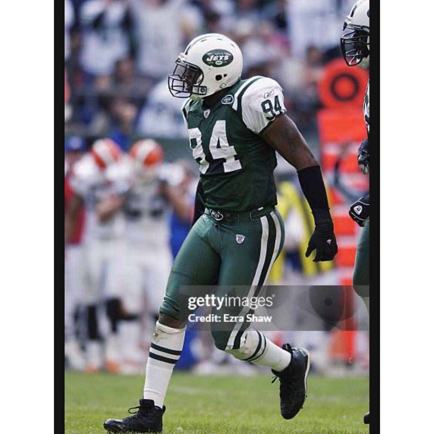 Vintage Authentic Reebok John Abraham NFL New York Jets Jersey Green 54/XXL