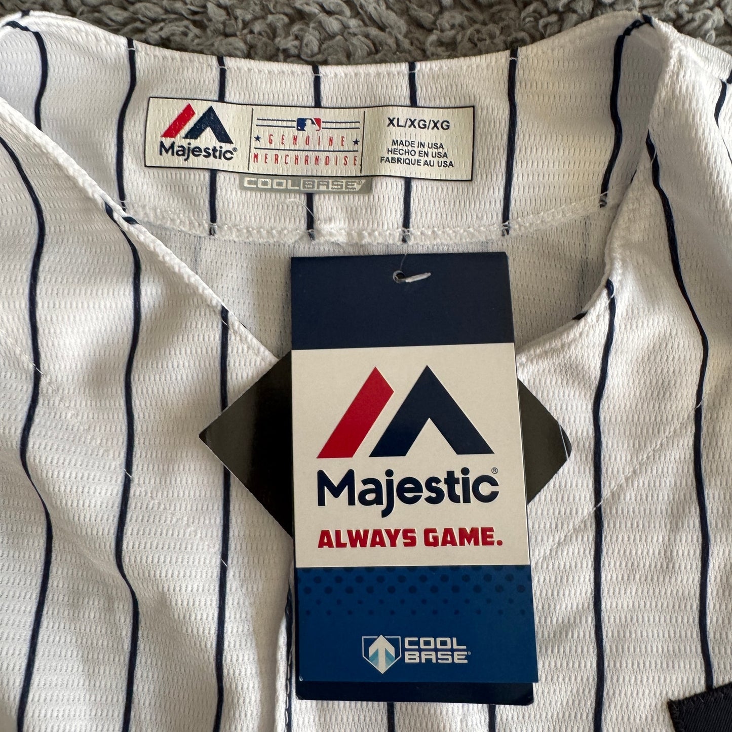 2014 Majestic MLB New York Yankees Derek Jeter #2 Jersey Captain Patch XL NWT