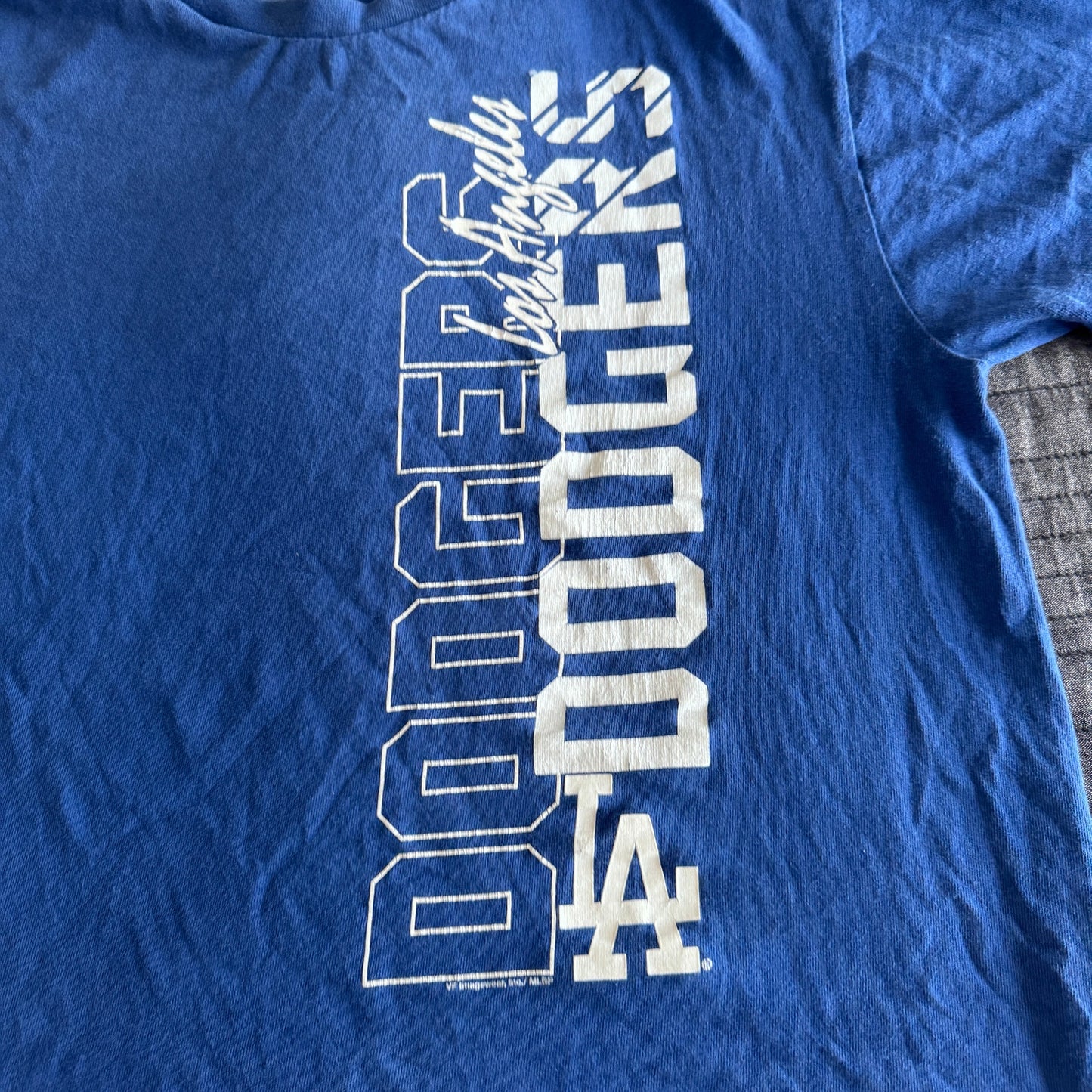 Vintage MLB Los Angeles Dodgers Blue White LA Logo T-Shirt Men's Large - Ohtani