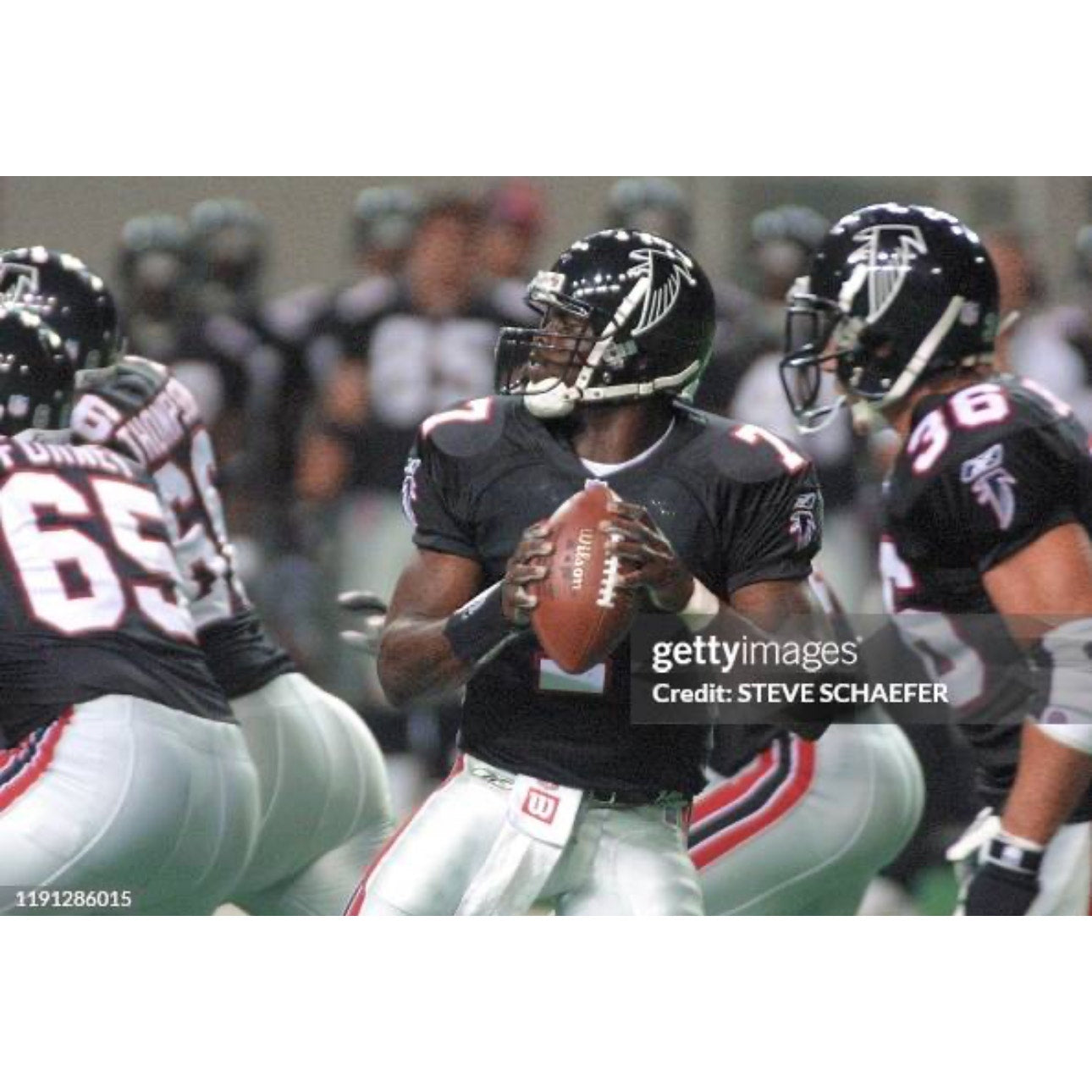 2001 Michael Vick NFL Atlanta Falcons Reebok Stitched Jersey Black NFL 54 2XL