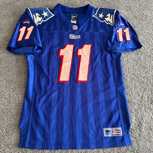 Vintage 1999 Adidas Drew Bledsoe NFL New England Patriots Jersey Sz 50/L RARE