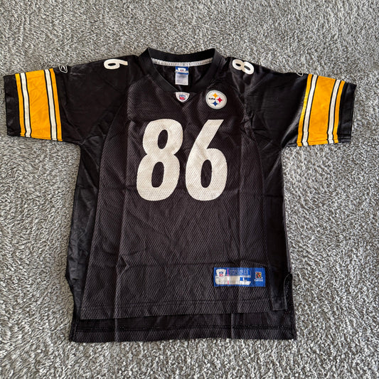 Vintage Hines Ward Reebok NFL Pittsburgh Steelers BlackYouth Large #86 Jersey
