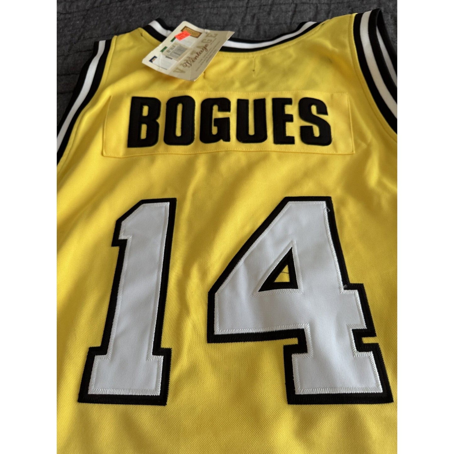 NWT Vintage Hardwood Legends MUGSY BOGUES NCAA Wake Forest #14 Jersey Stitched