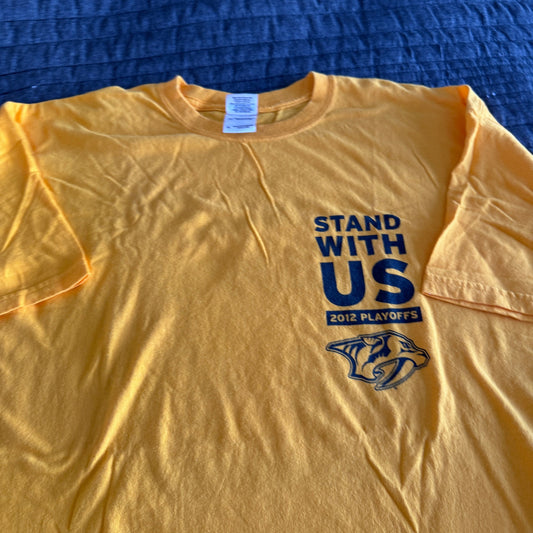 Vintage NWOT Gildan NHL Nashville Predators 2012 Palyoffs T Shirt Mens XL - SGA
