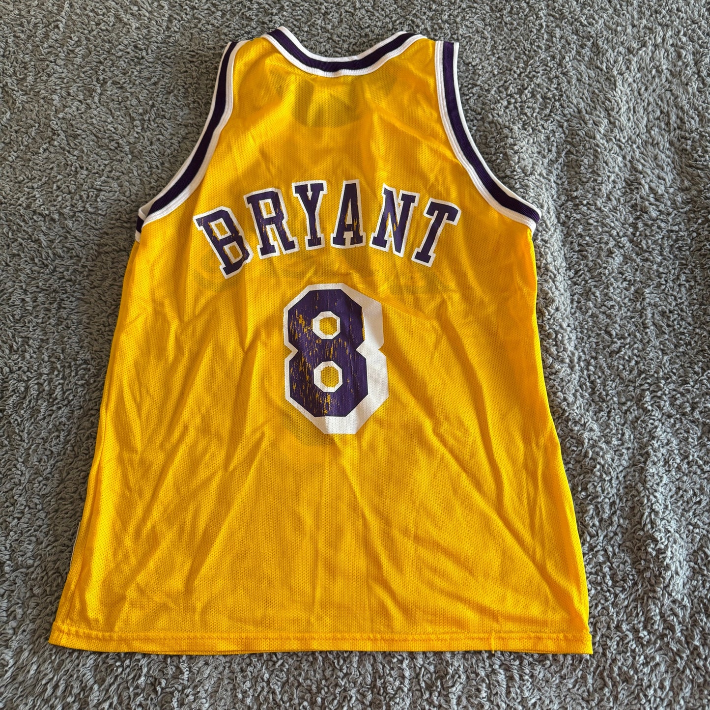 Kobe Bryant Authentic Champion Los Angeles Lakers #8 Gold Jersey 40 M 97-98 RARE