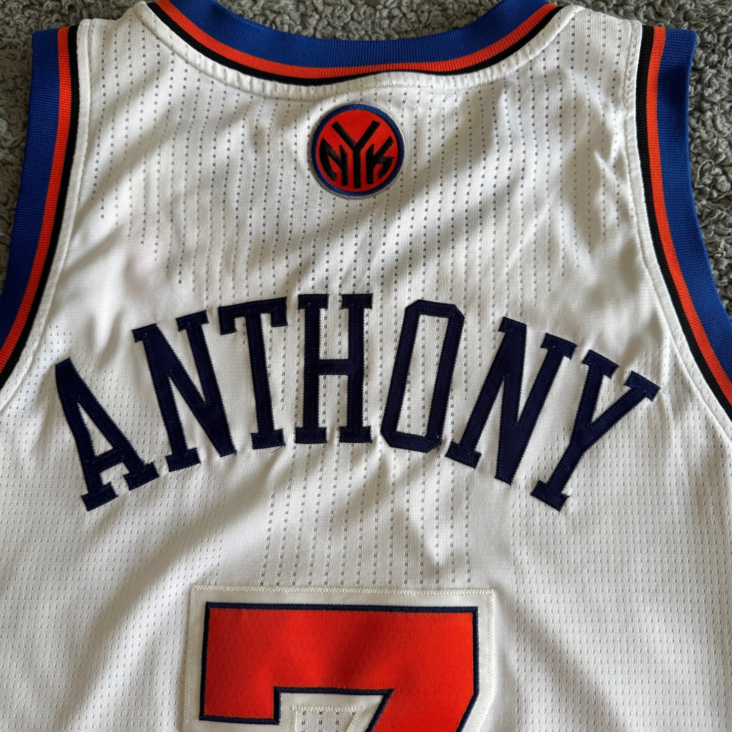 2010 Adidas Rev 30 Carmelo Anthony NBA New York Knicks Jersey White XL + 2"