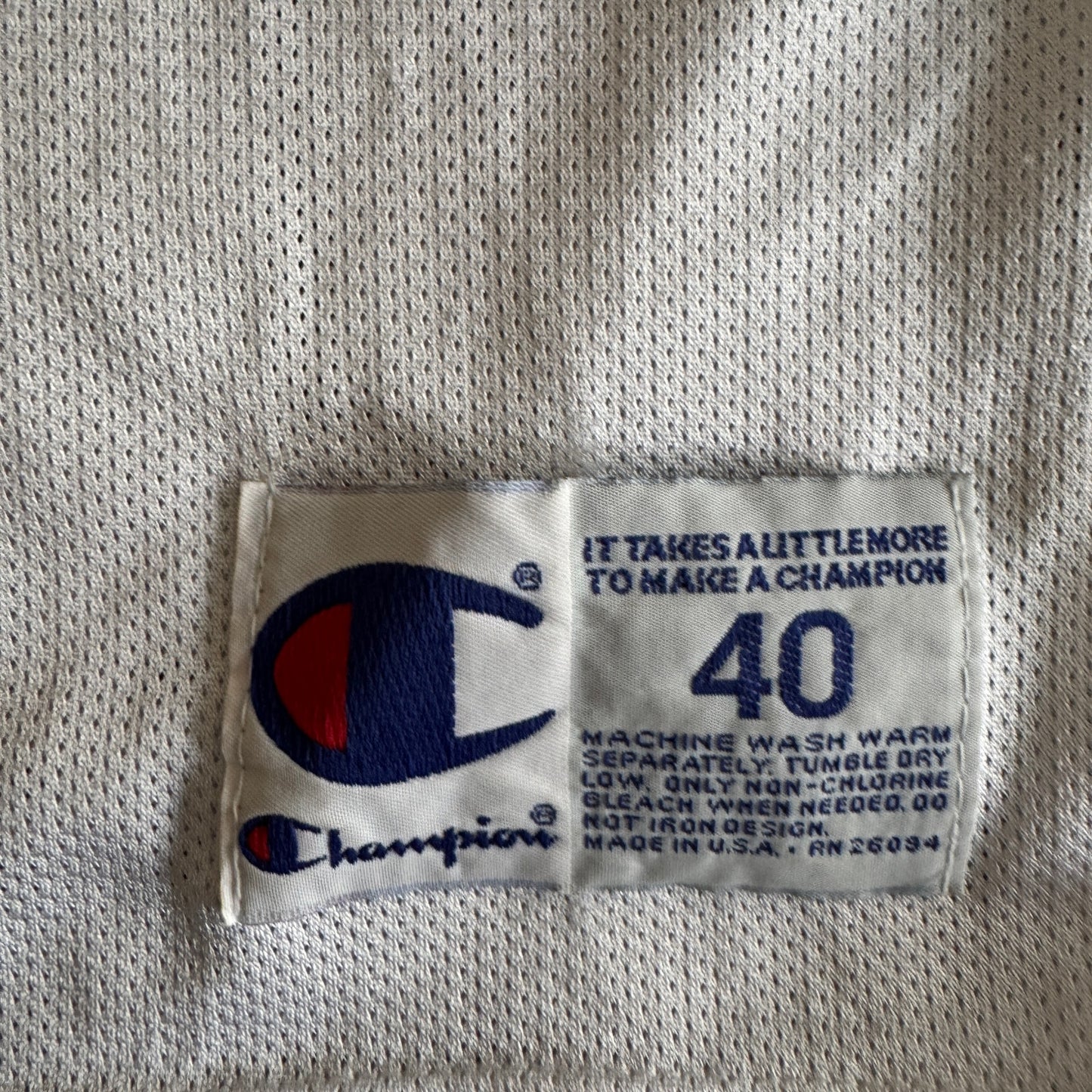 Vintage Champion Authentic Michael Jordan NBA Chicago Bulls White Jersey Mens 40