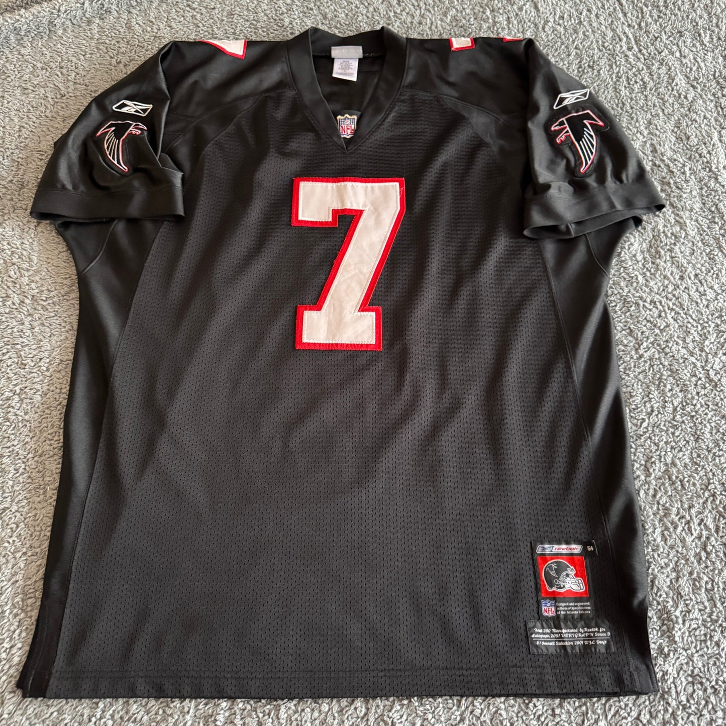 2001 Michael Vick NFL Atlanta Falcons Reebok Stitched Jersey Black NFL 54 2XL