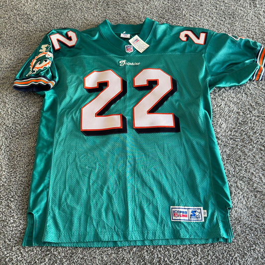 NWT 1998 Starter NFL Miami Dolphins Shawn Wooden Pro Line Autographed Jersey 52