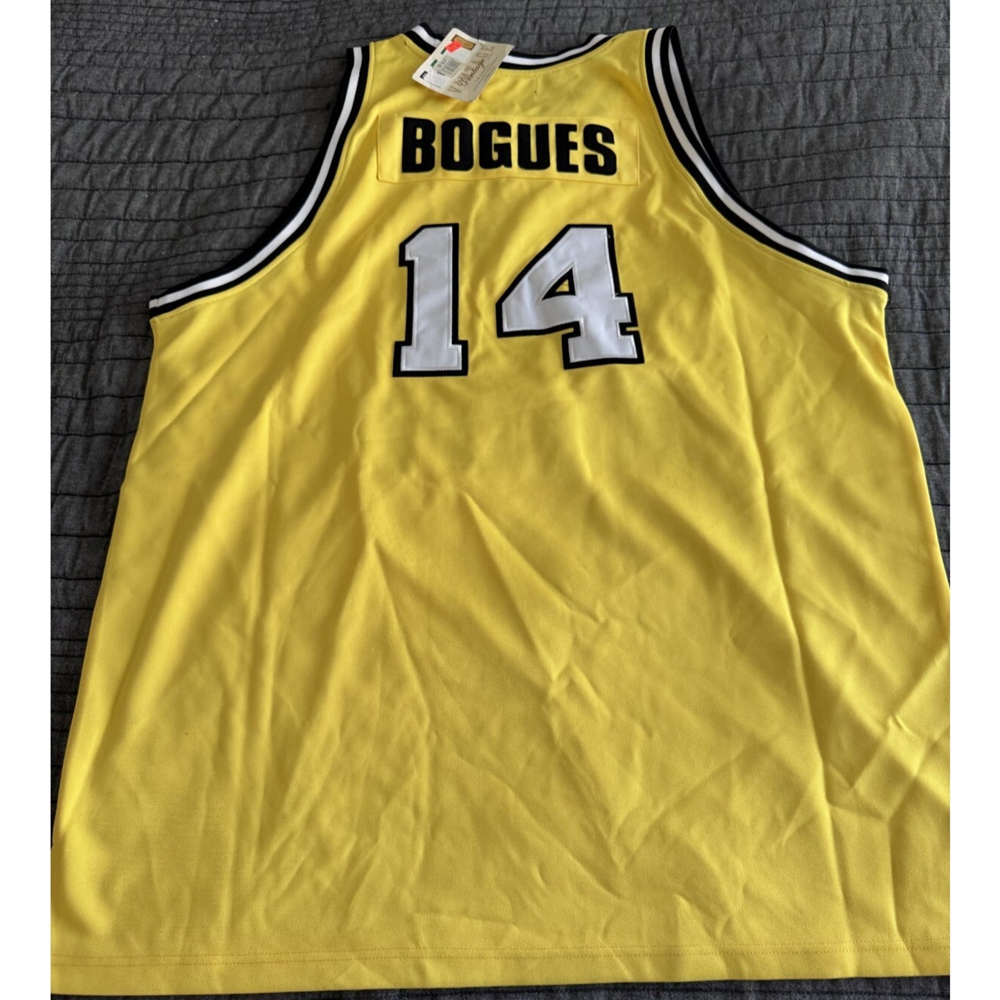 NWT Vintage Hardwood Legends MUGSY BOGUES NCAA Wake Forest #14 Jersey Stitched