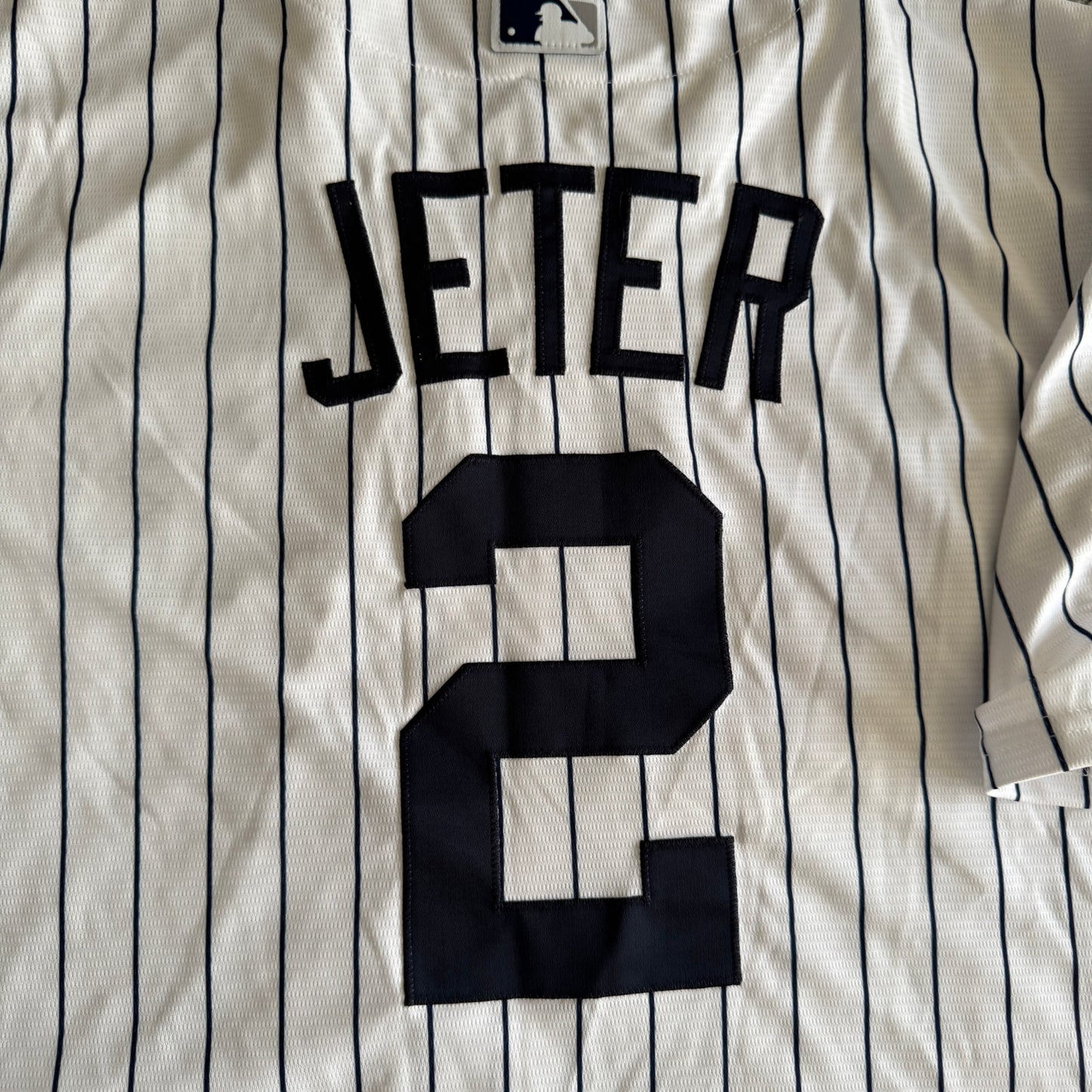 2014 Majestic MLB New York Yankees Derek Jeter #2 Jersey Captain Patch XL NWT