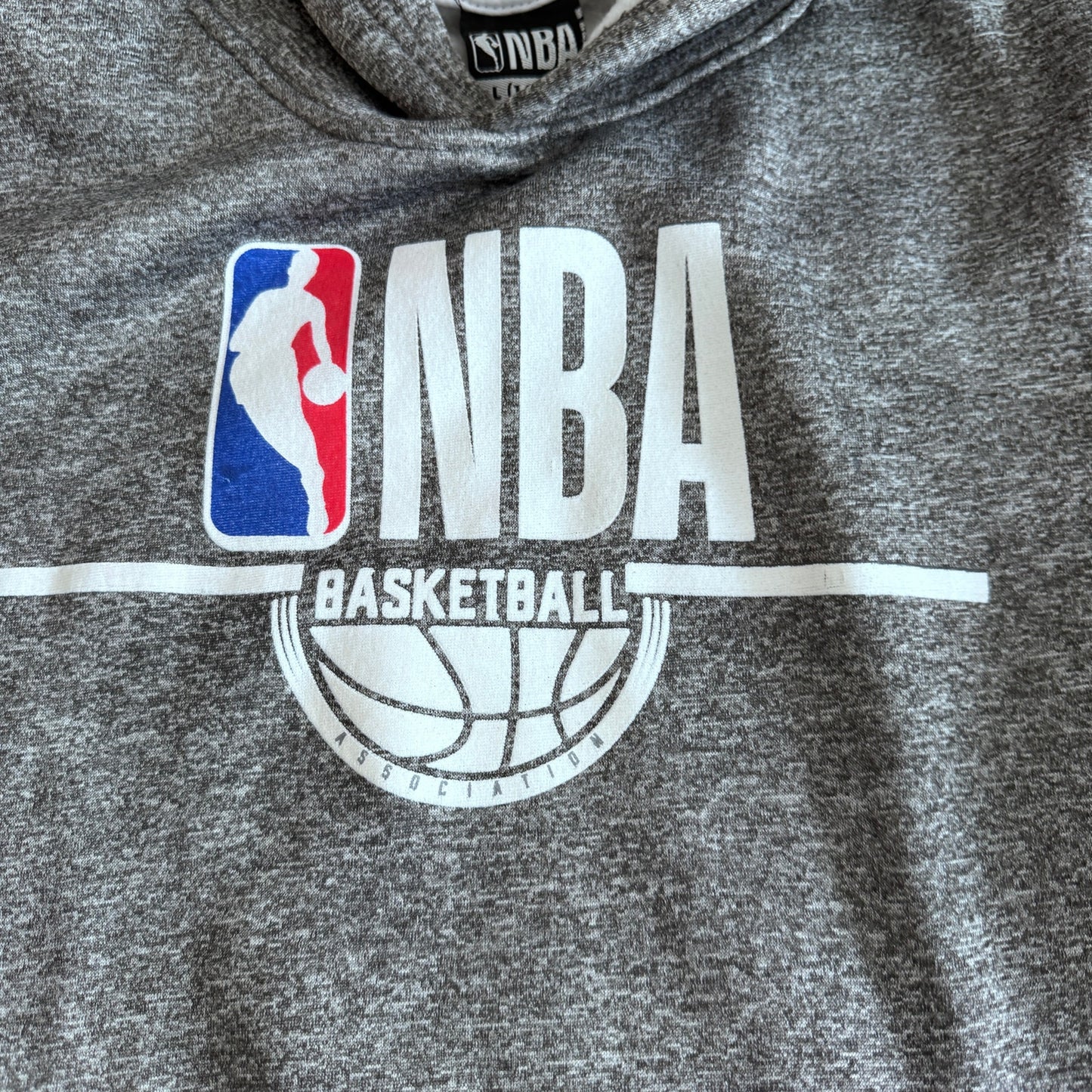 NBA Basketball Gray Fleece Performance Hoodie Youth Large (14-16) Men's Small