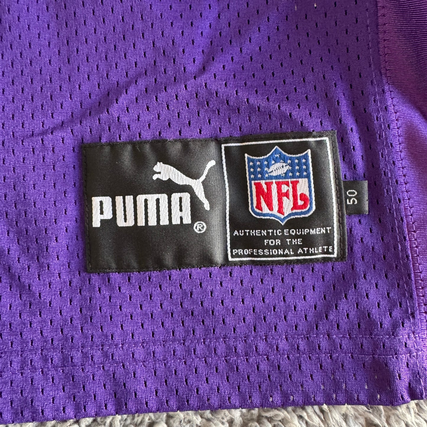 NWT 1999 Autographed Puma Matt Birk NFL Minnesota Vikings Proline Jersey 50 L