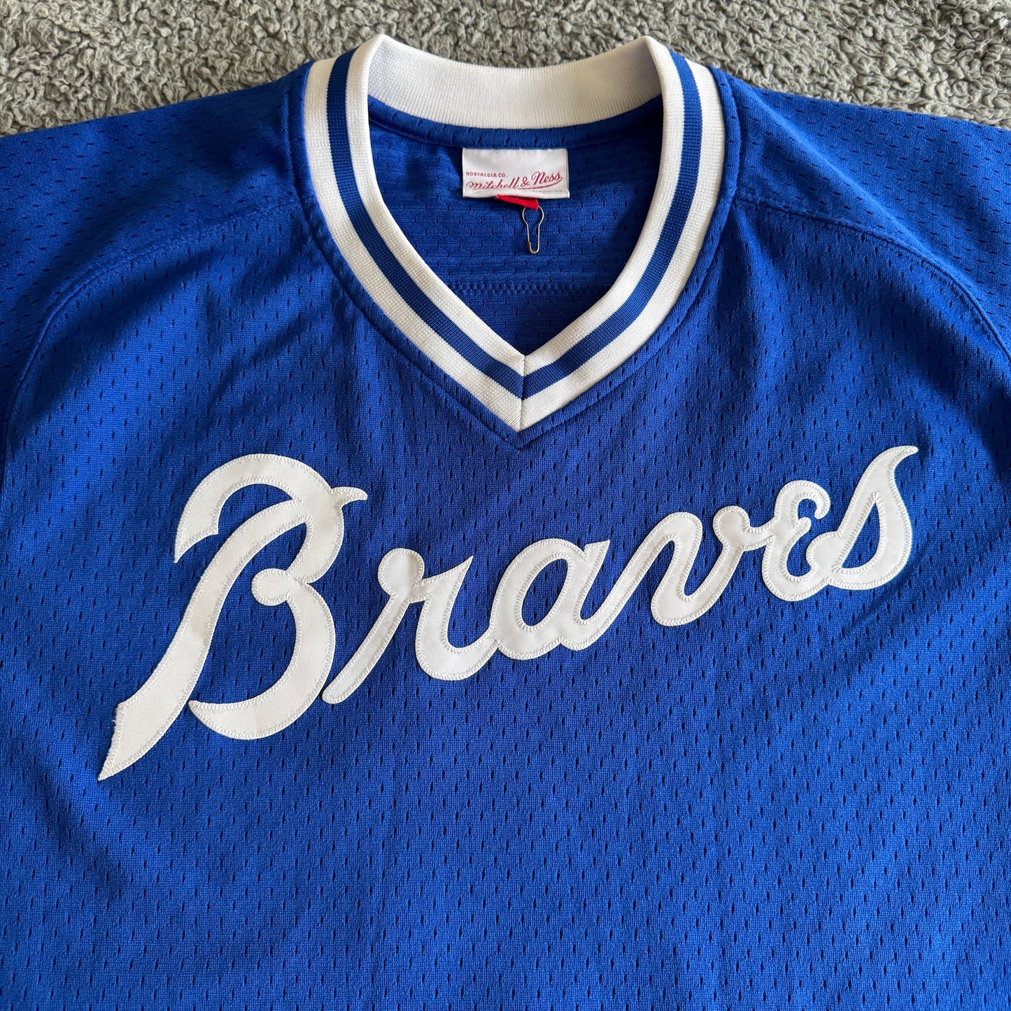 NWOT Dale Murphy Mitchell Ness MLB Atlanta Braves 1981 Blue Practice Jersey 40 M