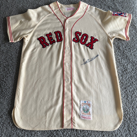 Authentic Ted Williams Wool Mitchell & Ness MLB Boston Red Sox 1939 Jersey L