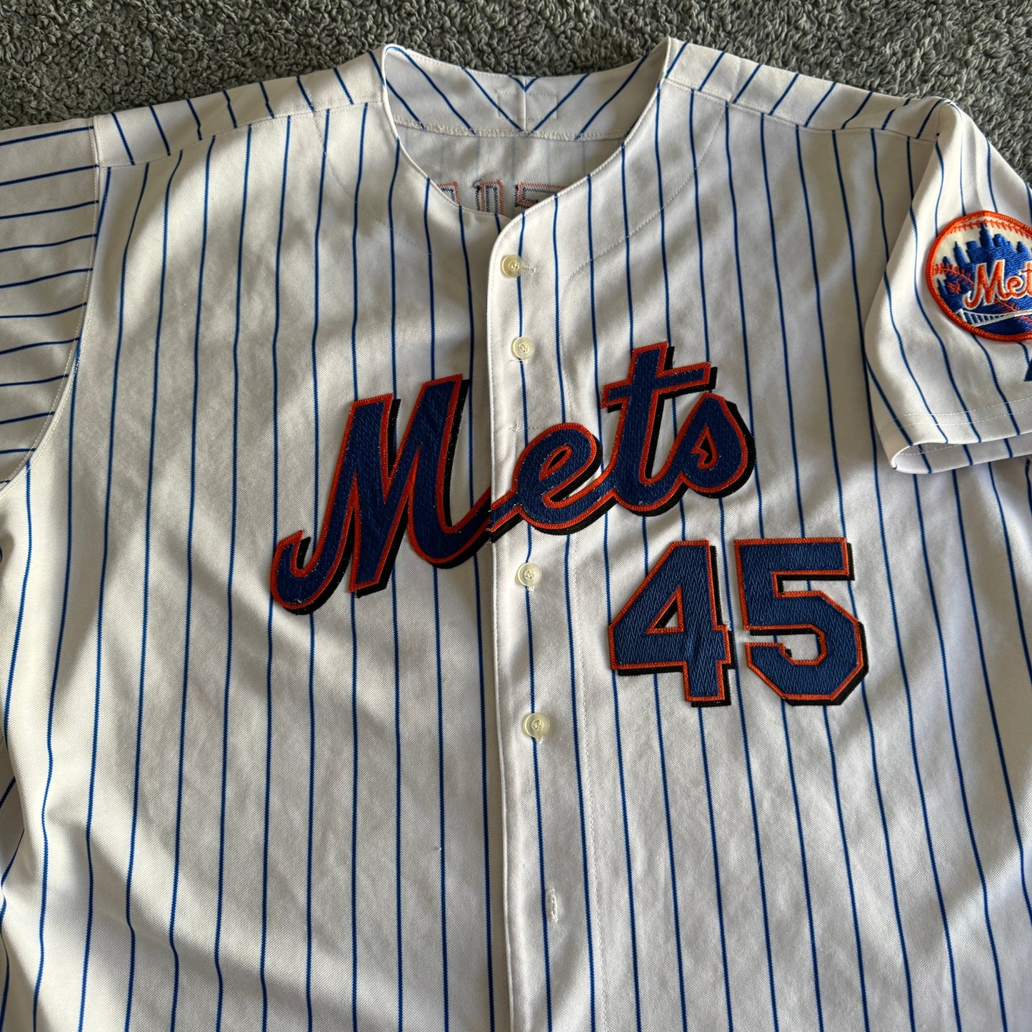 Vintage Authentic Majestic Pedro Martinez MLB New York Mets Jersey Men's 54 2XL