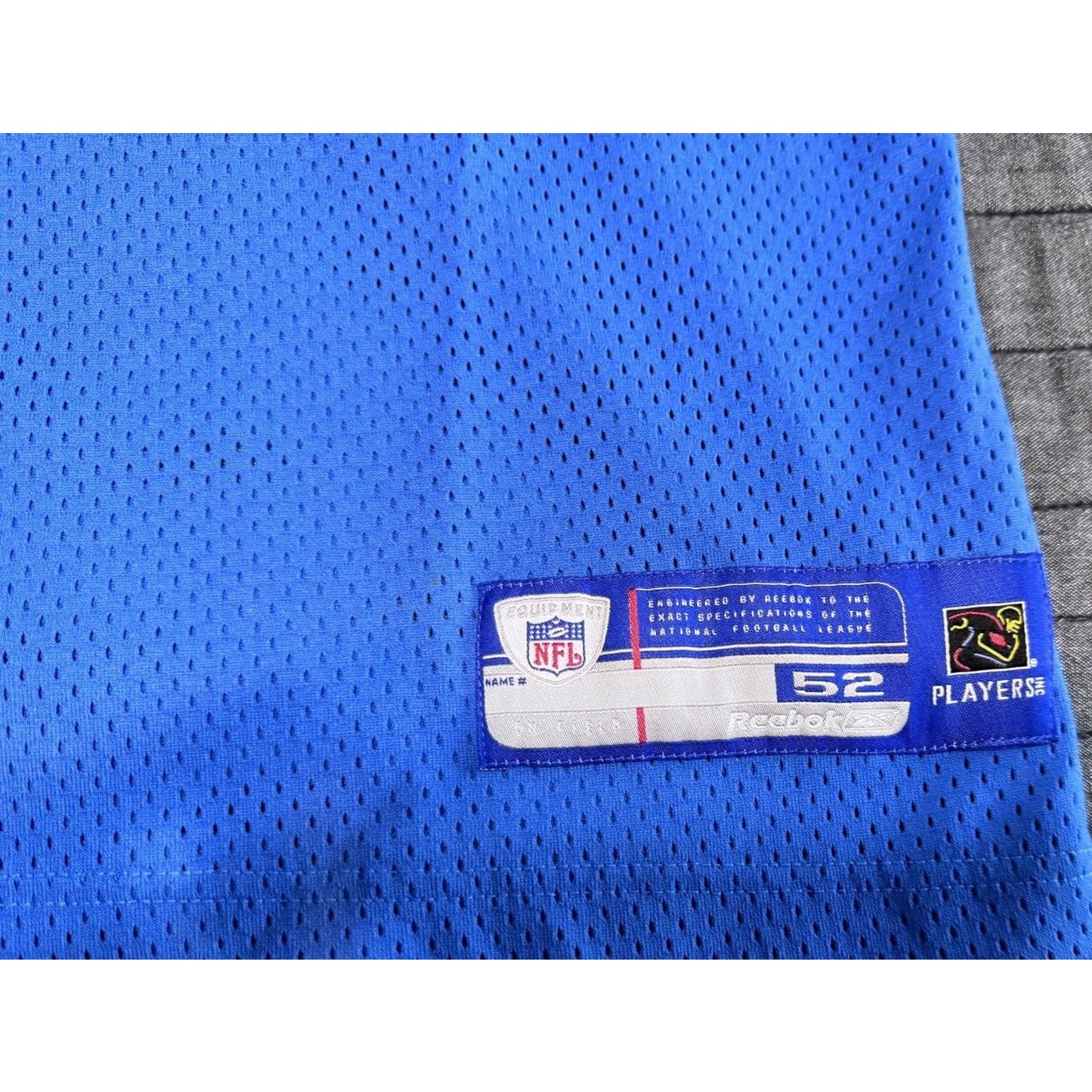 NWT 2002 Roy Williams NFL Detroit Lions Authentic Reebok Home Jersey Sewn 52 2XL