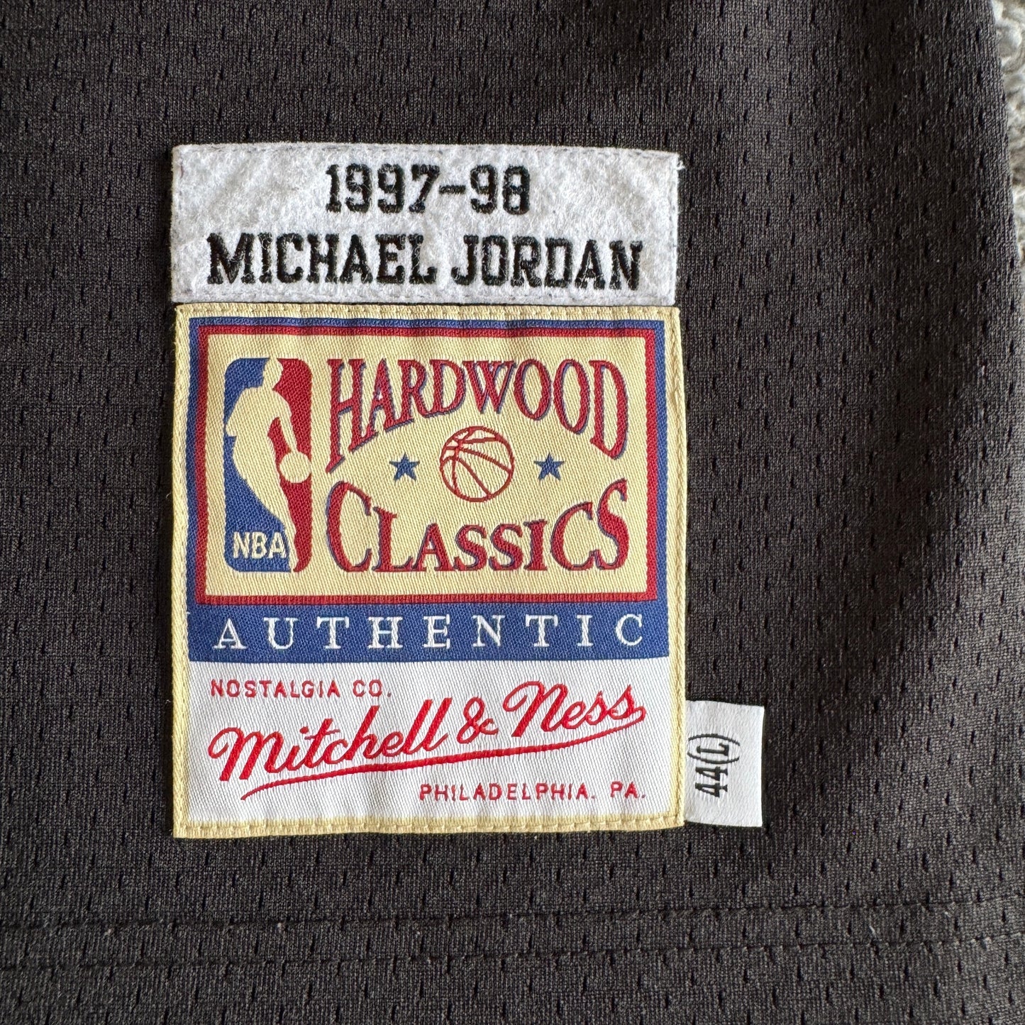 100% Authentic Michael Jordan Mitchell & Ness NBA Chicago Bulls 97-98 Jersey 44