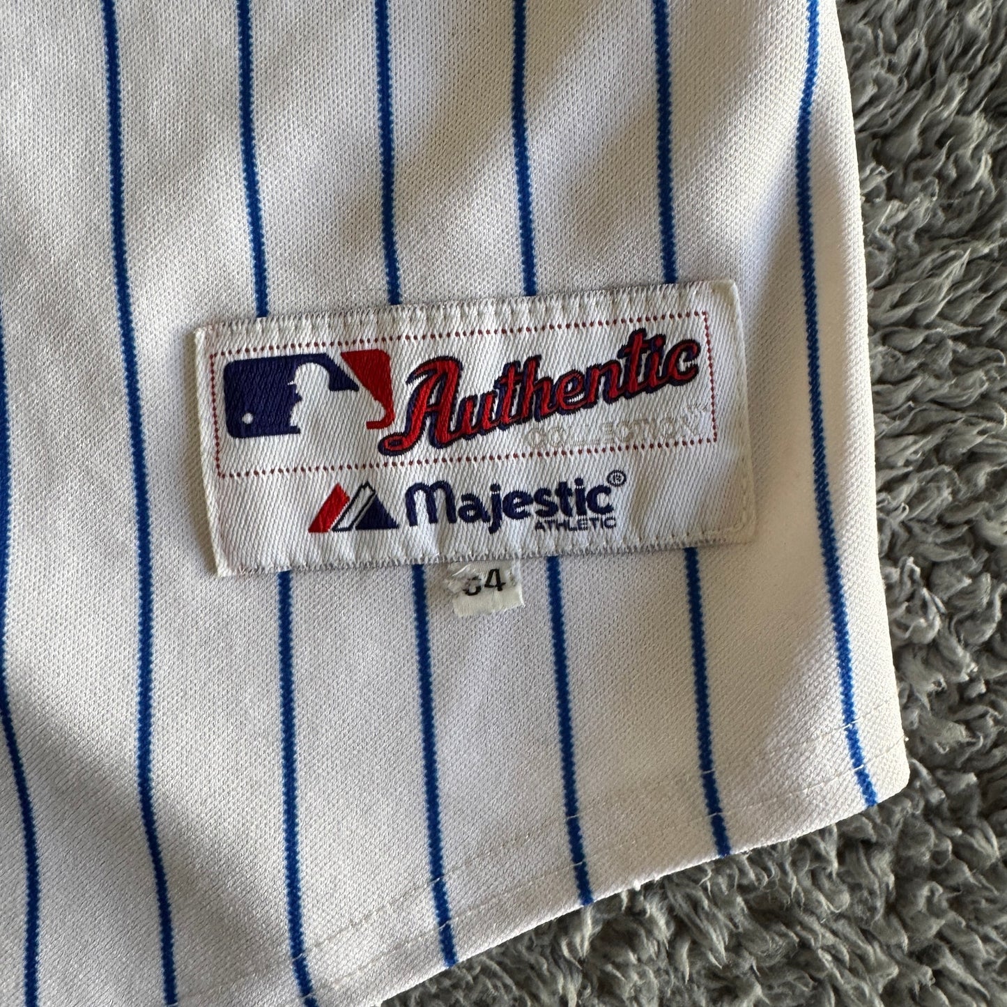 Vintage Authentic Majestic Pedro Martinez MLB New York Mets Jersey Men's 54 2XL