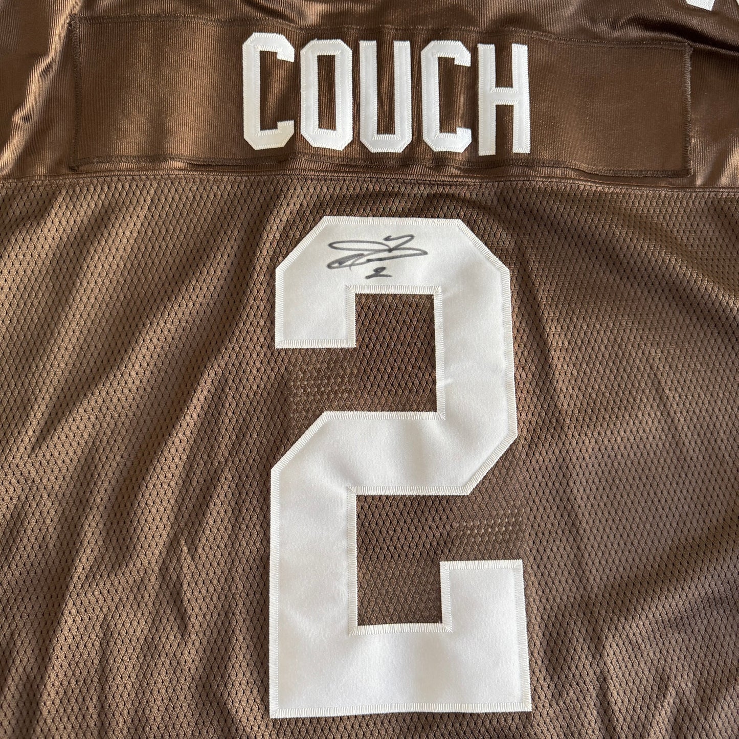 NWT Autographed 2000 Puma Tim Couch NFL Cleveland Browns Home Jersey Sz 50 Rare