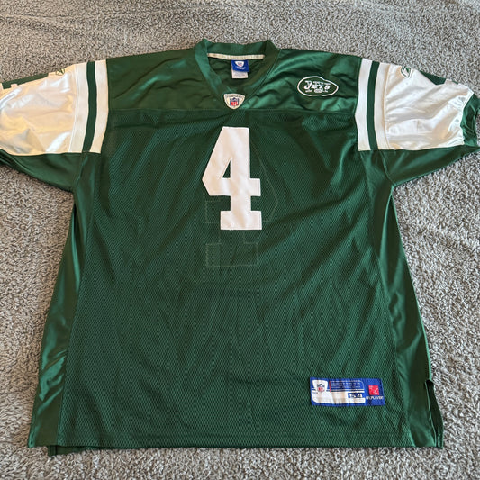 2008 Reebok Brett Favre NFL New York Jets #4 Stitched Jersey Green 54/XXL