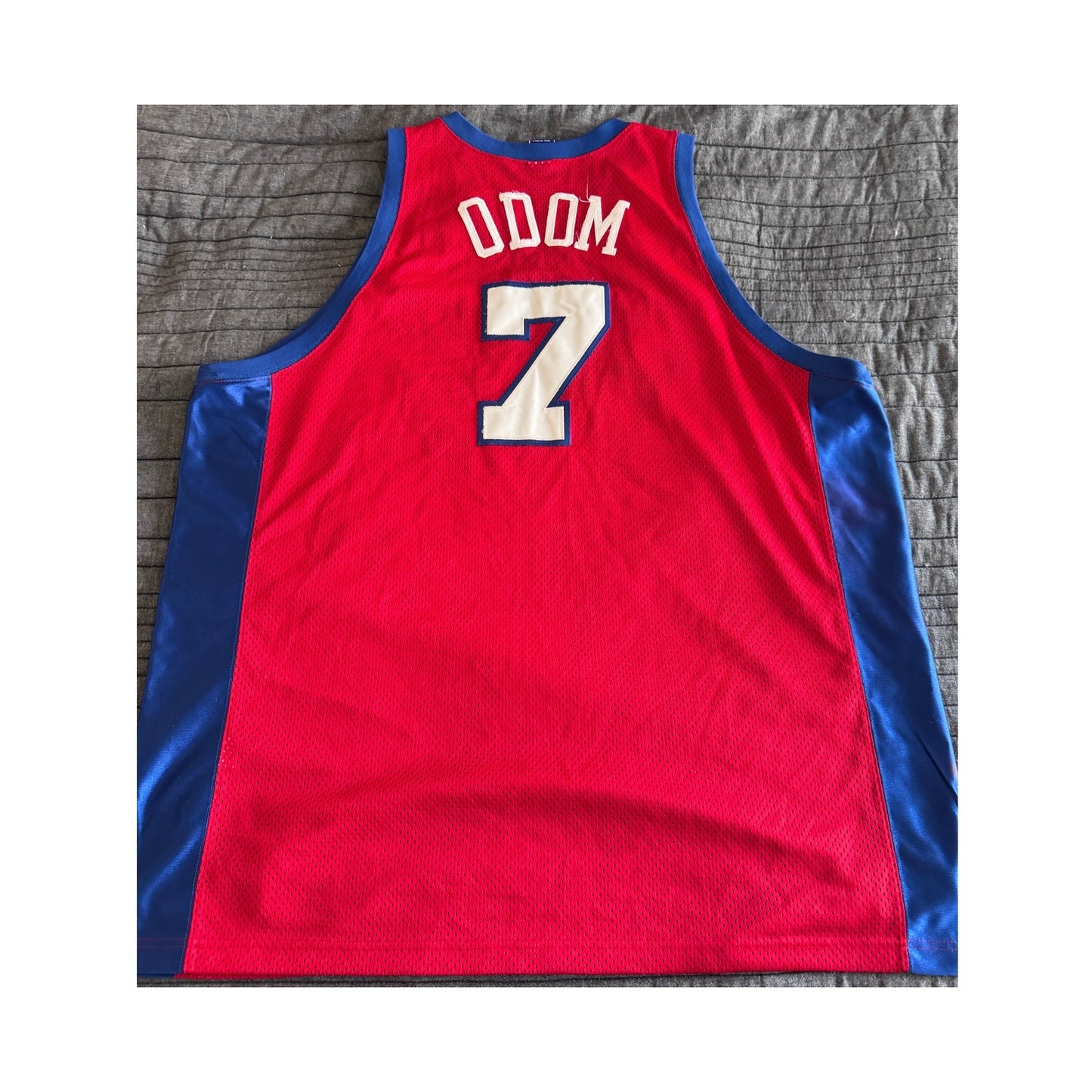 Authentic Champion NBA LA Clippers Lamar Odom #7 Red Jersey Double Tag Size 56