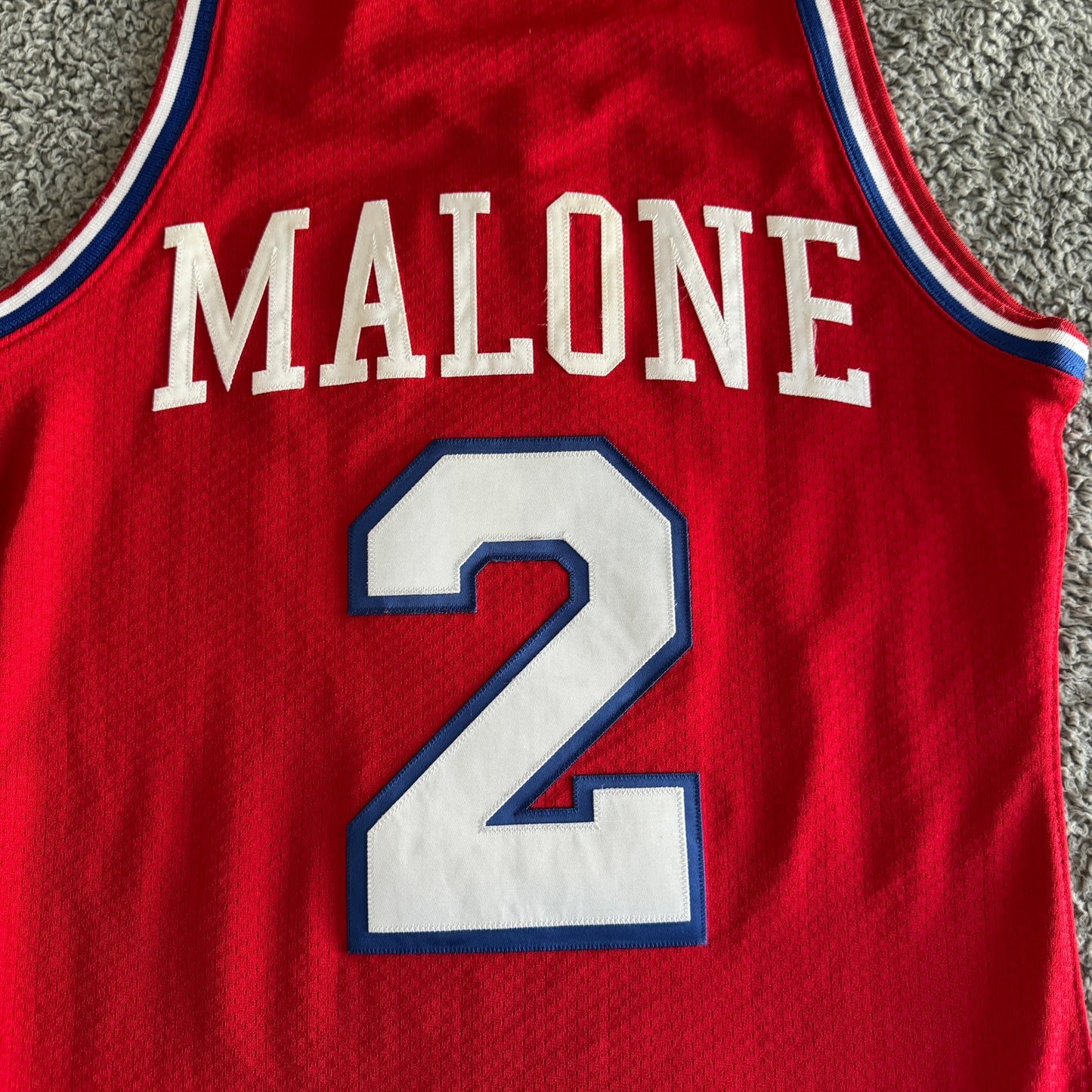 100% Authentic Mitchell & Ness Moses Malone NBA Philadelphia 76ers Jersey 36 S