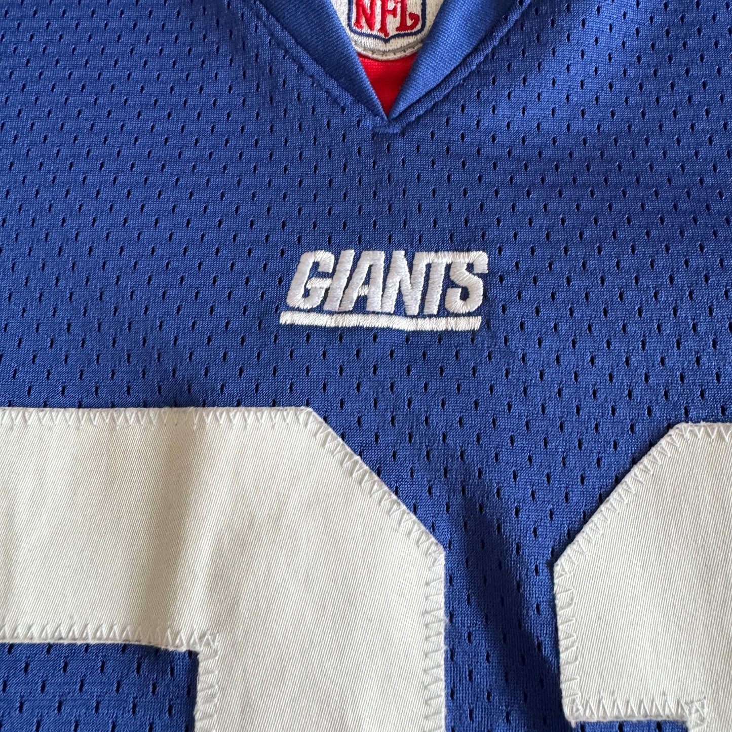 100% Authentic 2002 Reebok Tiki Barber NFL New York Giants Blue Jersey 54 XL/2X