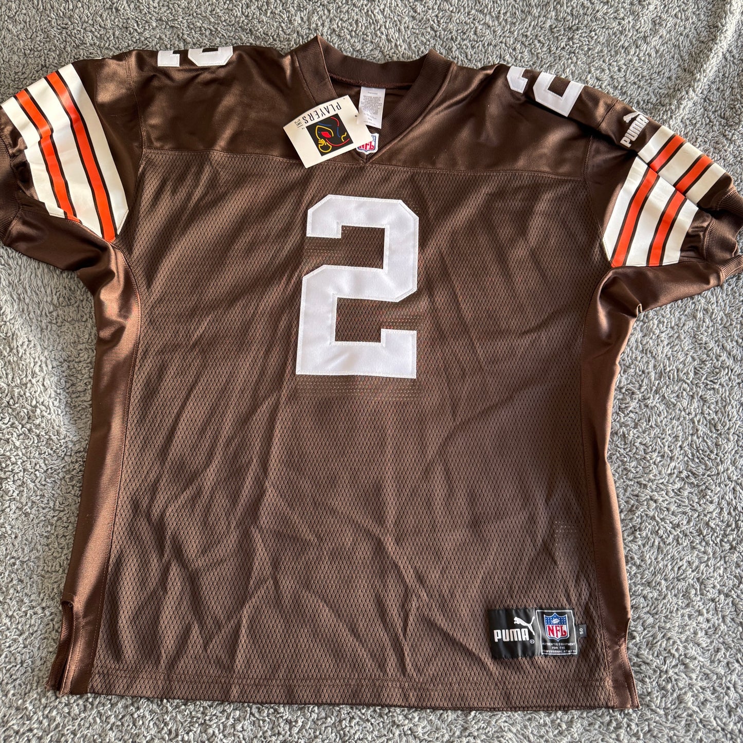 NWT Autographed 2000 Puma Tim Couch NFL Cleveland Browns Home Jersey Sz 50 Rare