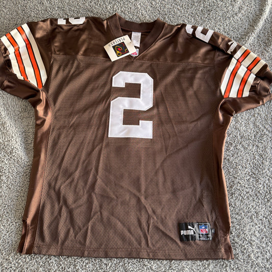 NWT Autographed 2000 Puma Tim Couch NFL Cleveland Browns Home Jersey Sz 50 Rare