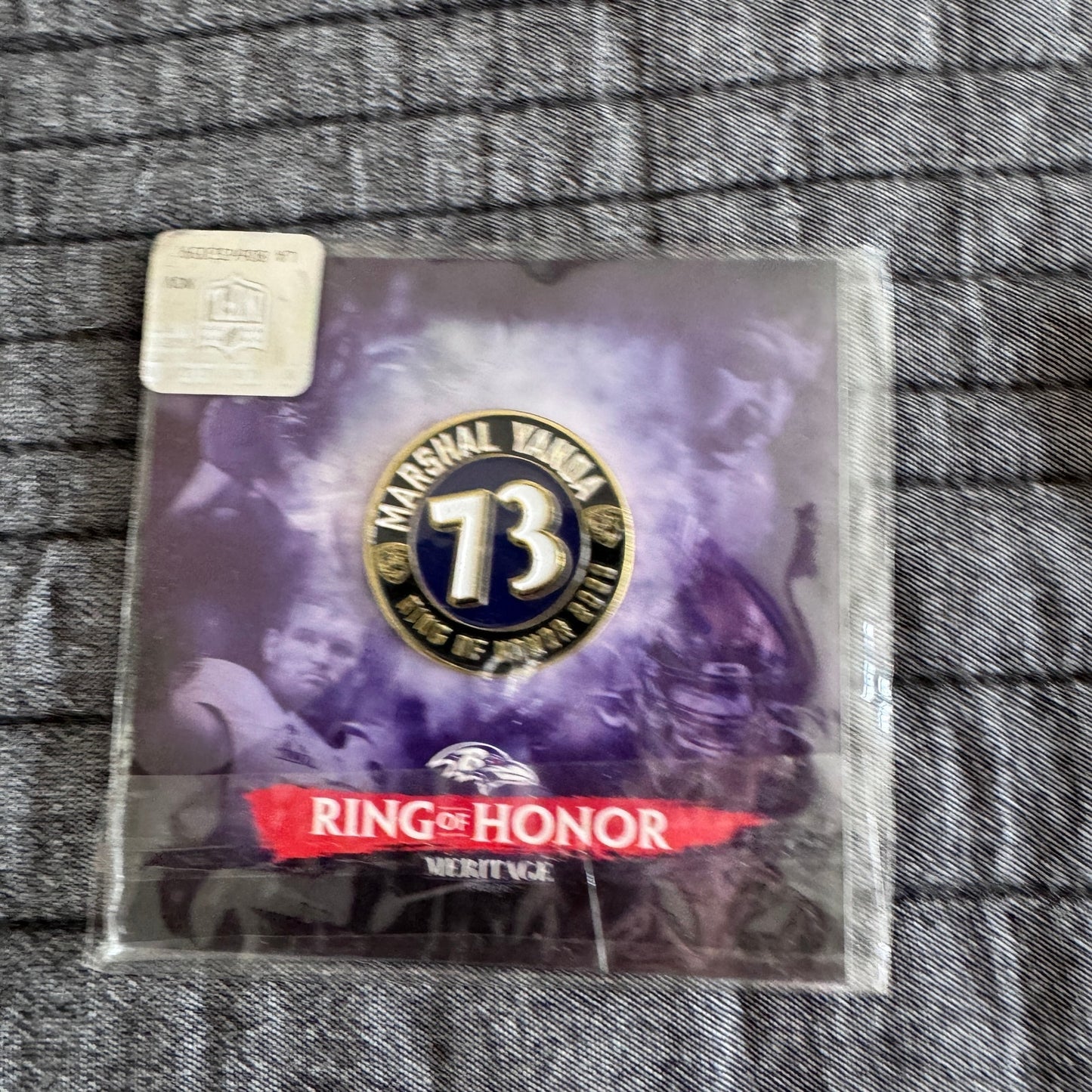 (4) NFL Baltimore Ravens Hall of Fame Memorabilia- Coin, Pins - Reed Suggs Yanda