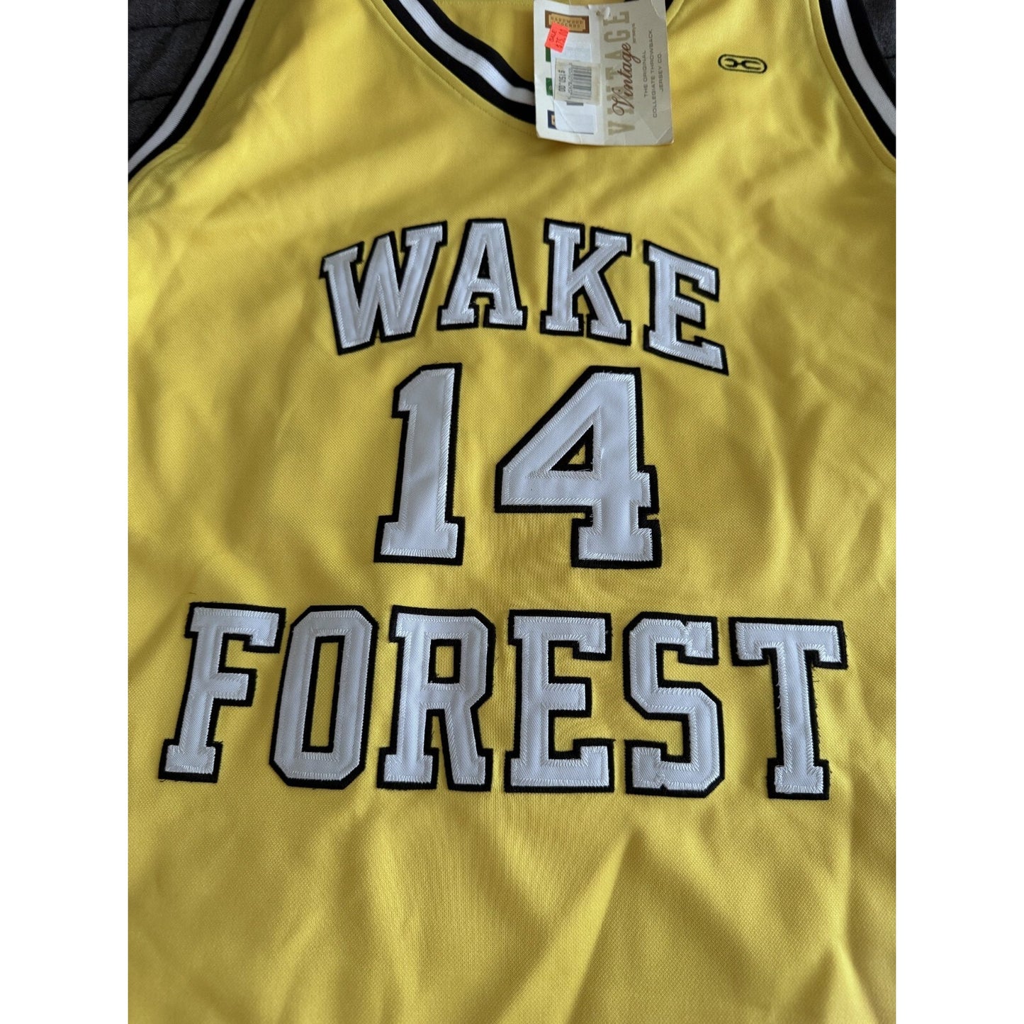NWT Vintage Hardwood Legends MUGSY BOGUES NCAA Wake Forest #14 Jersey Stitched