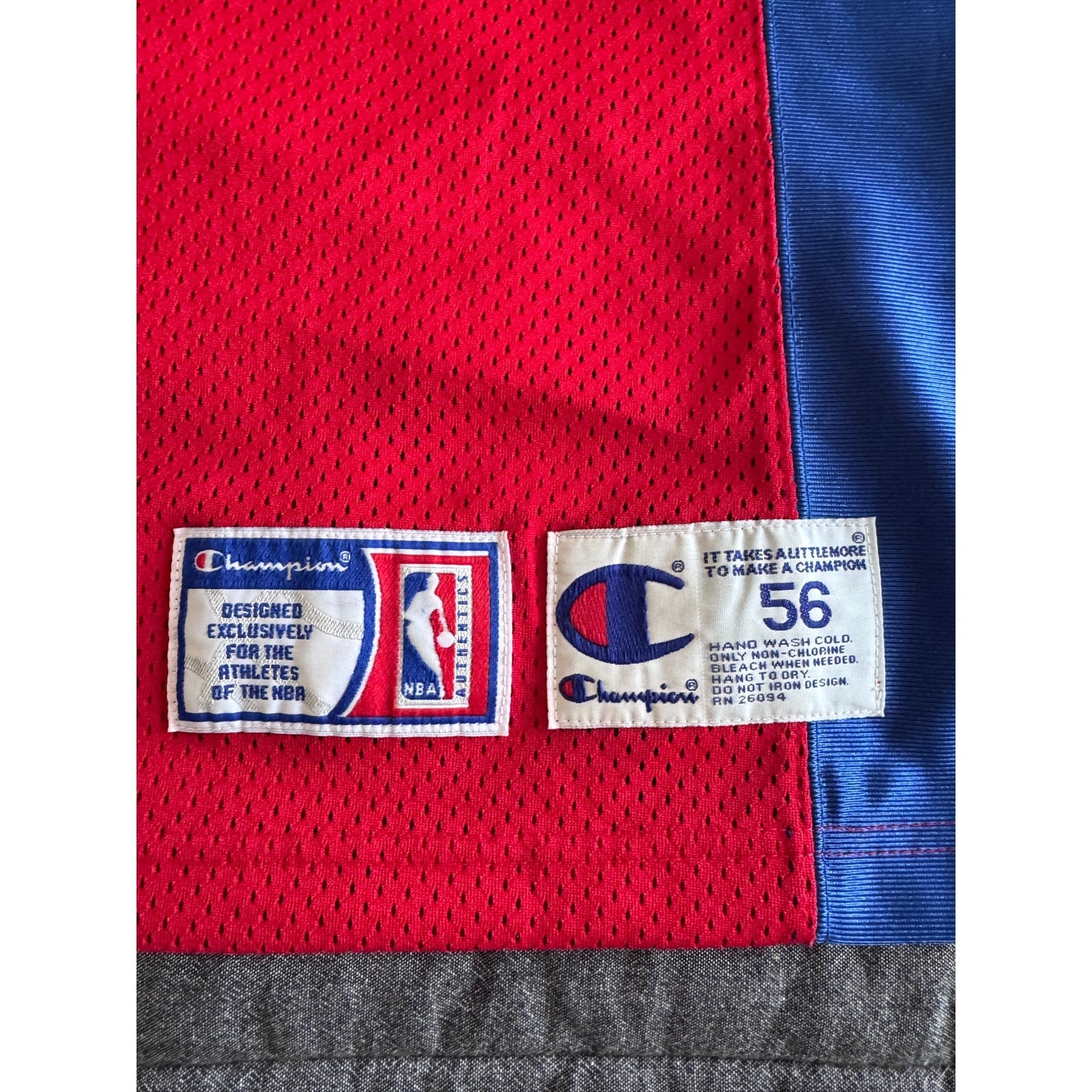Authentic Champion NBA LA Clippers Lamar Odom #7 Red Jersey Double Tag Size 56